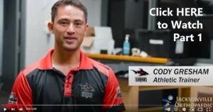 Image of cody gresham in the ITG video on a day in the life of a JOI athletic trainer part1