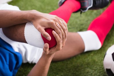 injured soccer player on field