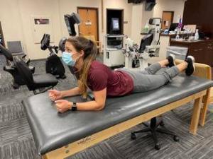 Prone on elbows is a less intense extension exercise
