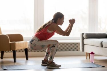 woman squat exercise
