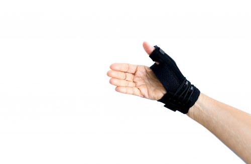 Thumb in brace