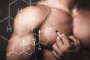 Image of a mans chest and the chemical equation for steroids. JOI Rehab