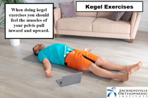 Image of kegel exercises with instructions. JOI Rehab