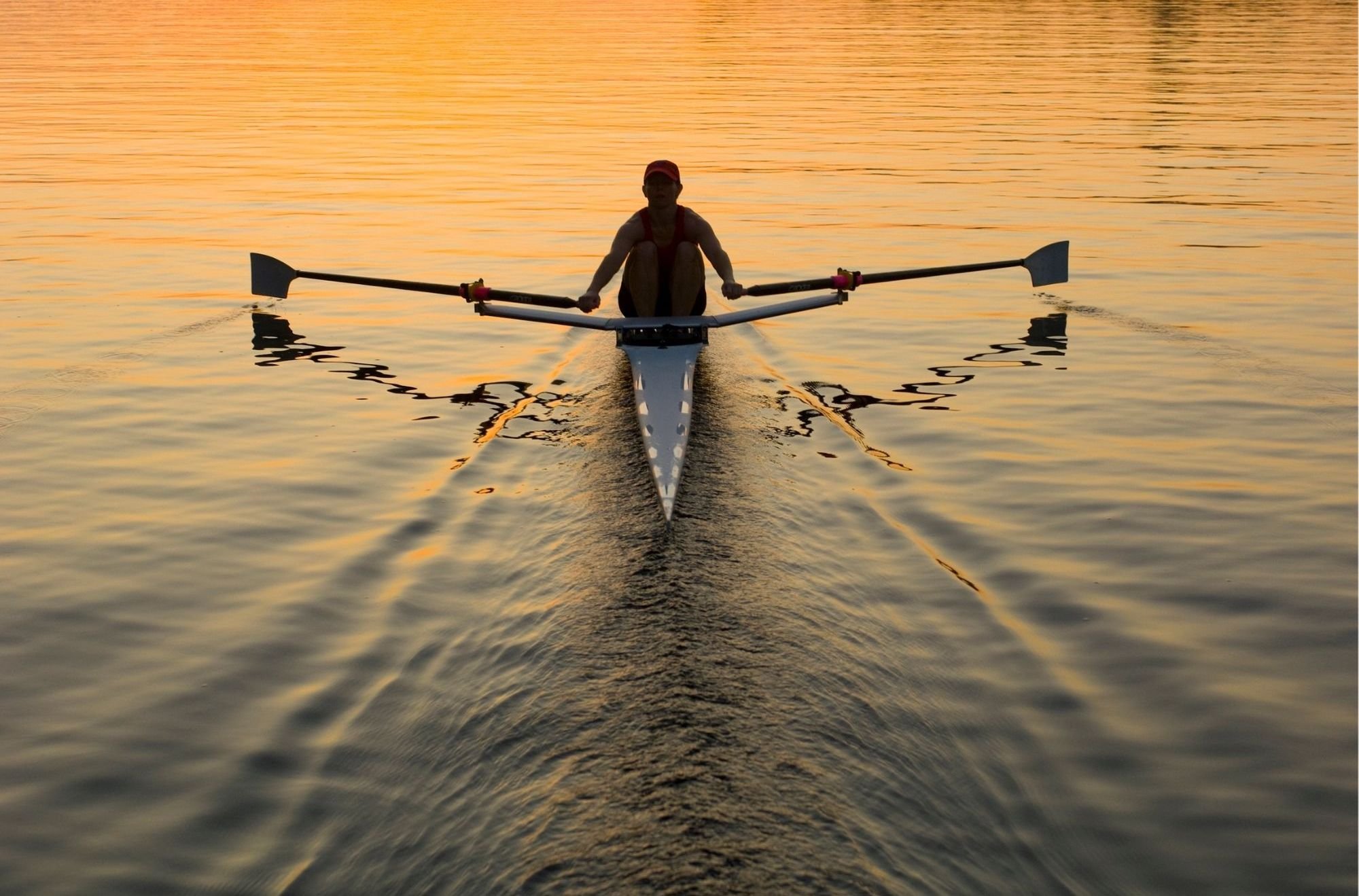 “Steady-state” rowing can be equated to a fast walk/light jogging workout and is a good option for cardiac exercise.