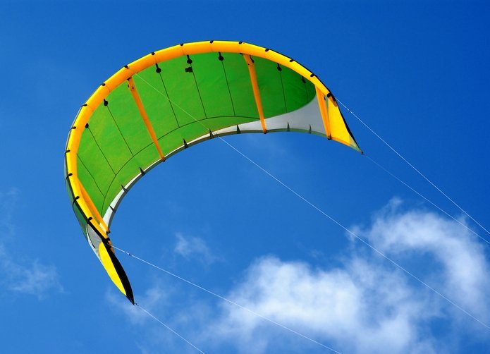 image of a kite surfing sail in the sky