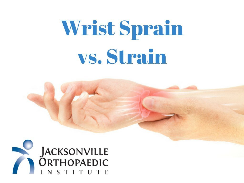 Image of a human hand with wrist pain from a wrist sprain vs. strain. JOI Rehab